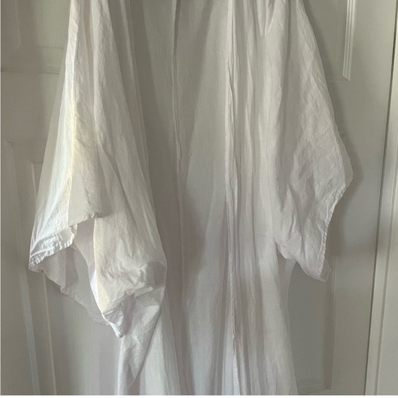 AIRY NATURAL BOHEMIAN WHITE COTTON KIMONO!! VACAY!! - Picture 8 of 9
